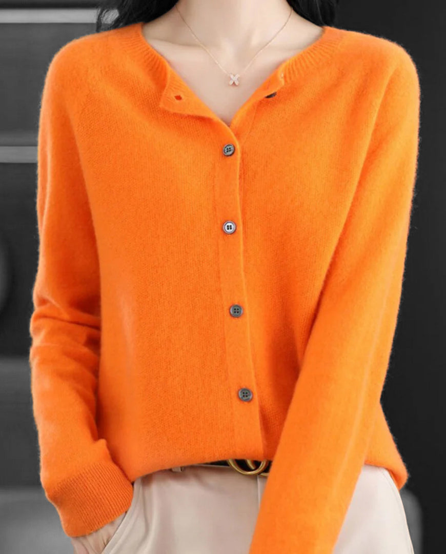 Ladies Loose Knit Cardigan | V Neck