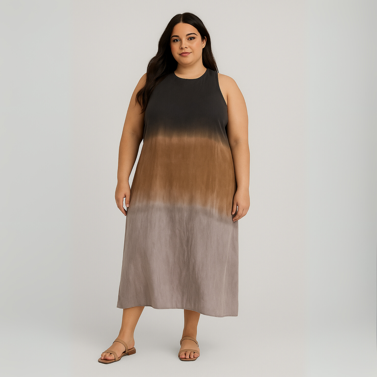 Women Sleeveless Ombre Dress | Loose Midi