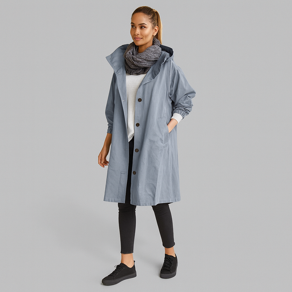 Women Hooded Oversized Coat | Wind Resistant