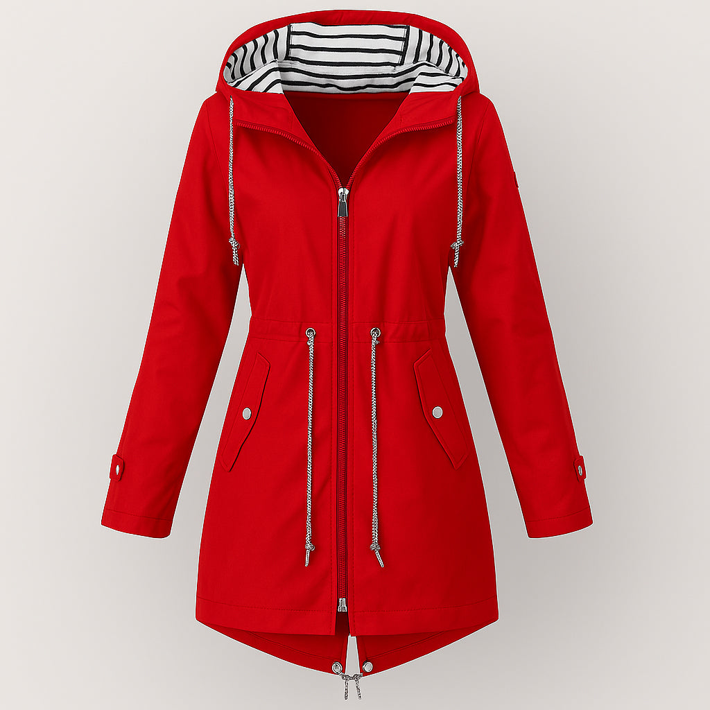 Ladies Waterproof Windbreaker Jacket | Adjustable Waist