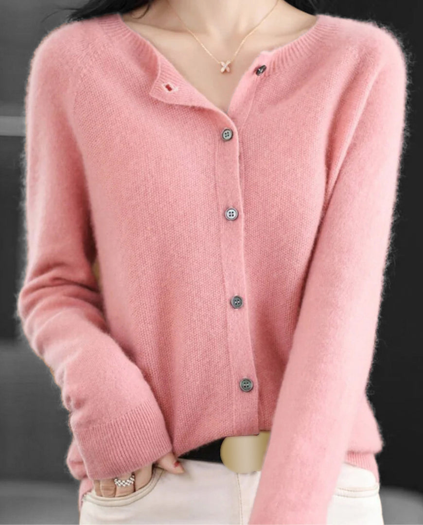 Ladies Loose Knit Cardigan | V Neck