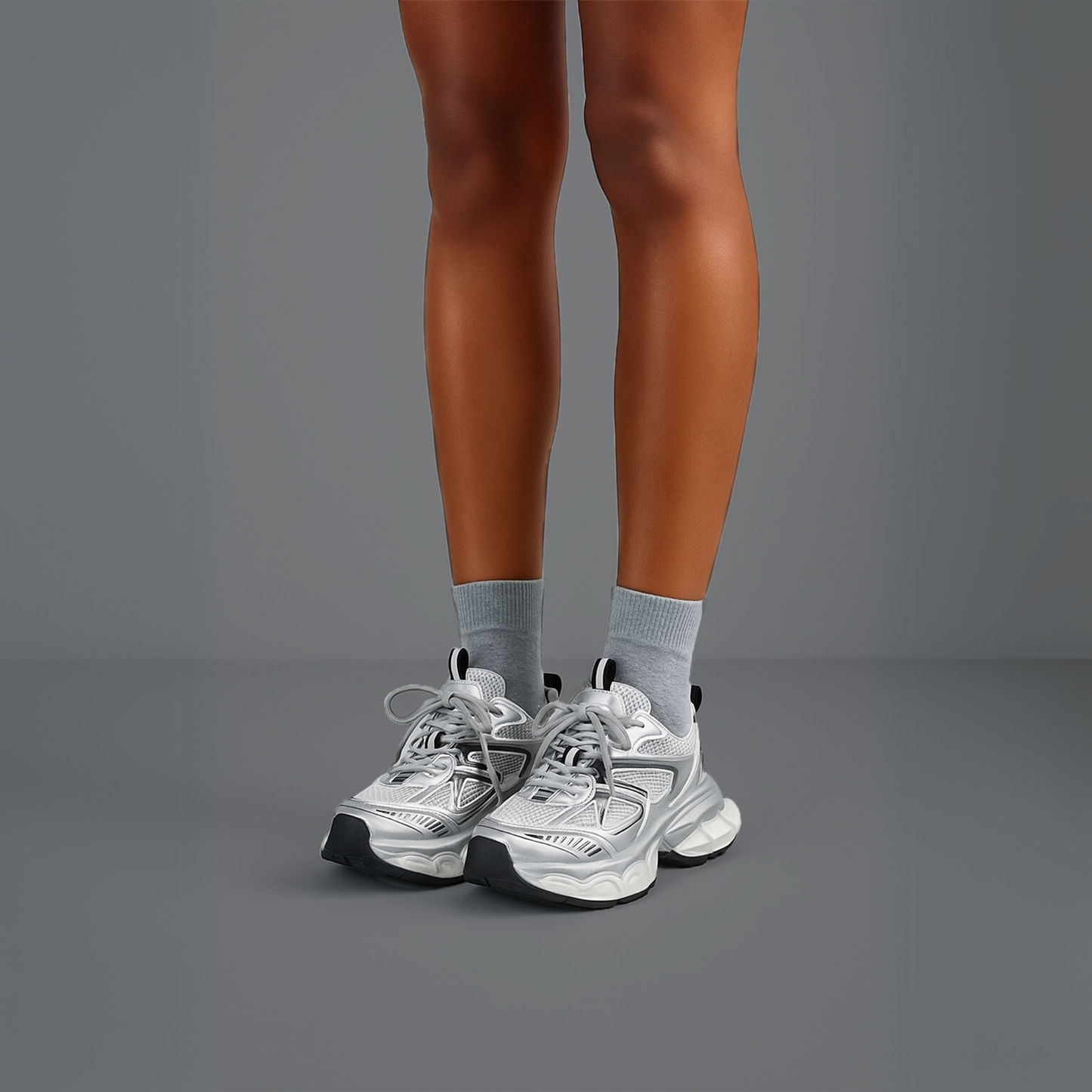 Women Chunky Sole Sneakers | Mesh Athletic