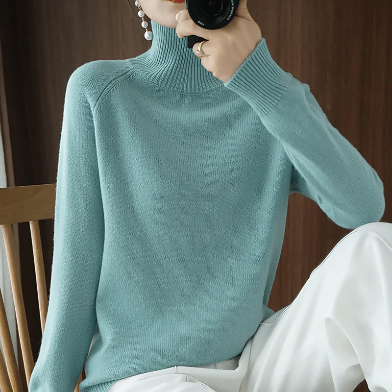 Ladies Classic Turtleneck Sweater | Long Sleeve