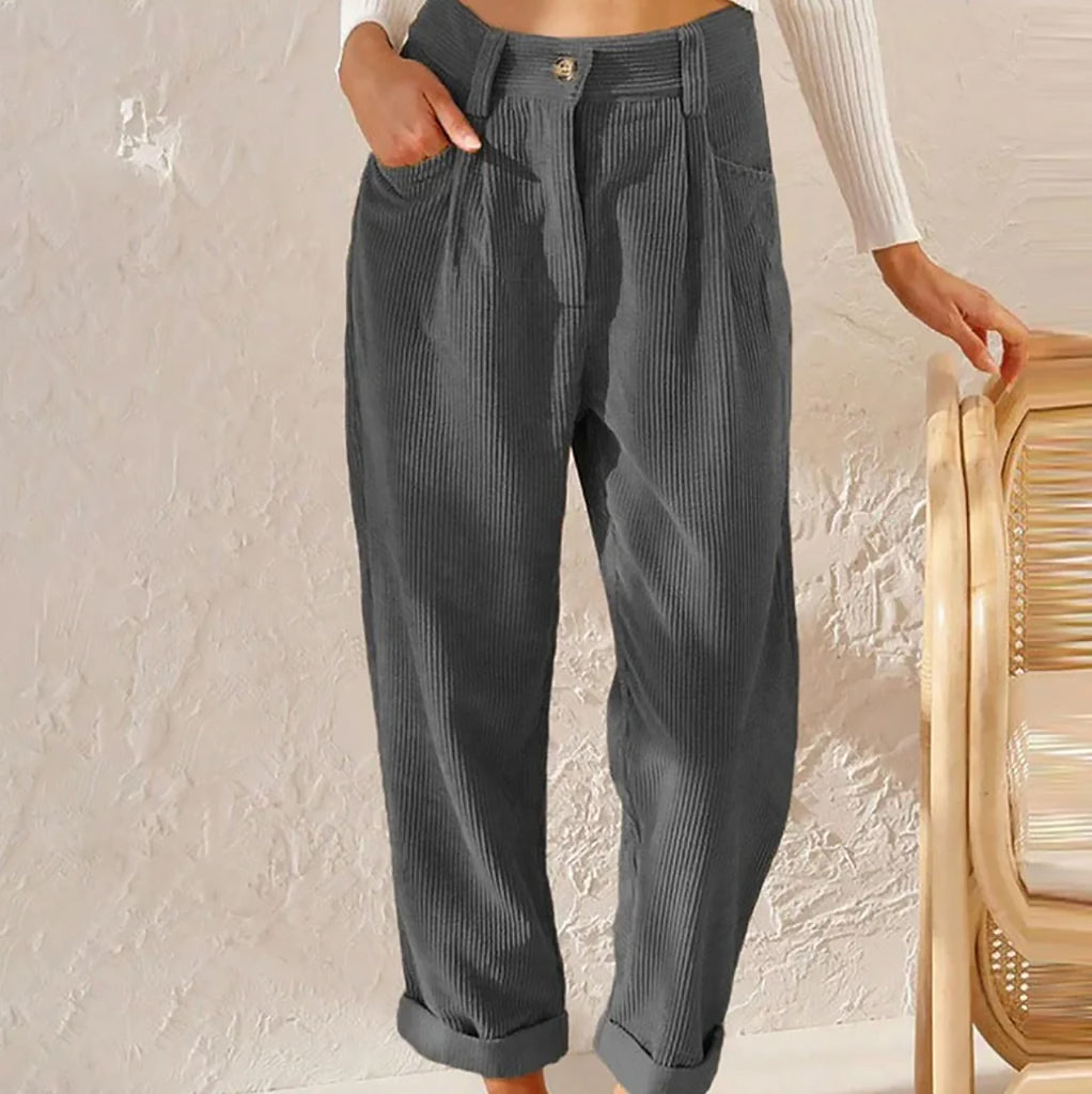 Ladies Wide Leg Pants | Elastic Waistband