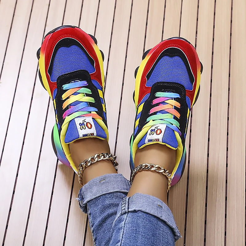 Ladies Colourful Sneakers | Cushioned Sole