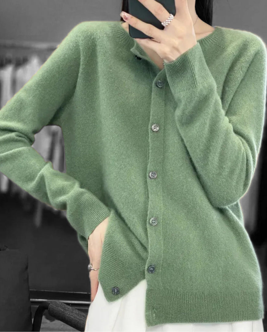 Ladies Loose Knit Cardigan | V Neck