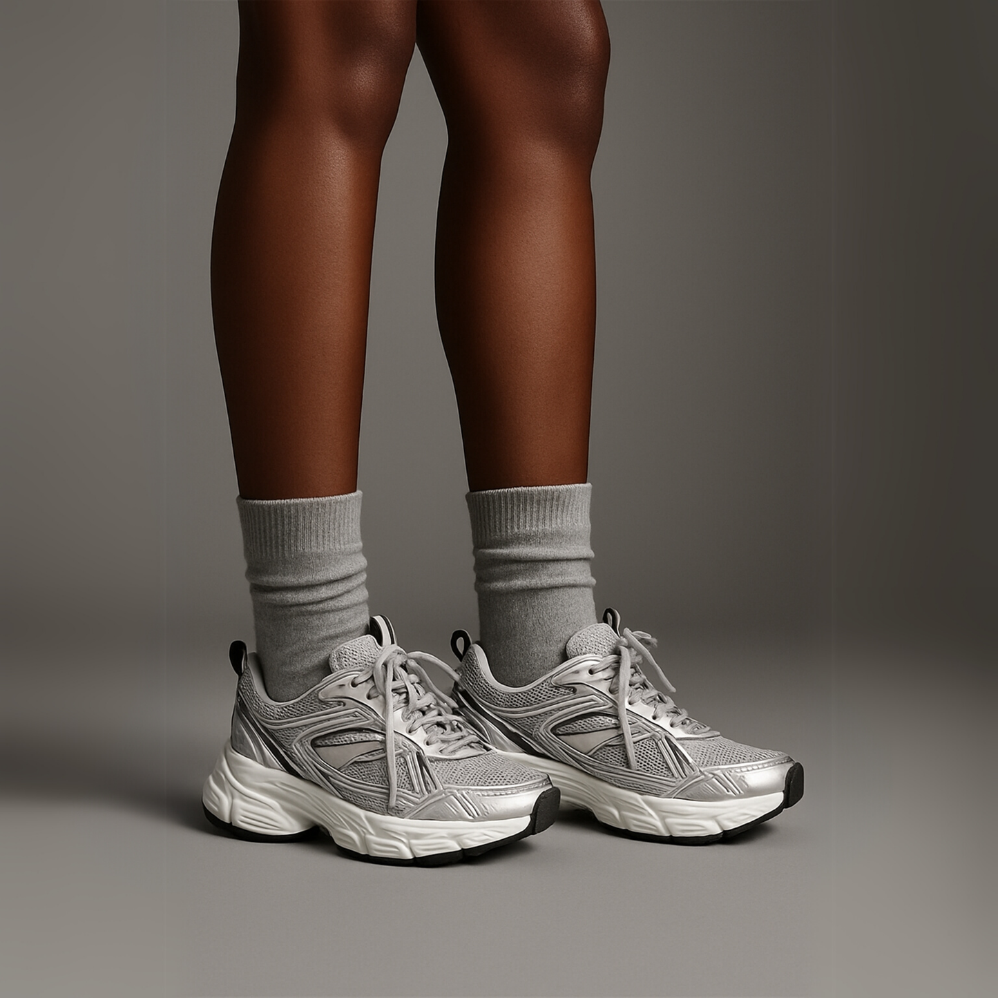 Women Chunky Sole Sneakers | Mesh Athletic