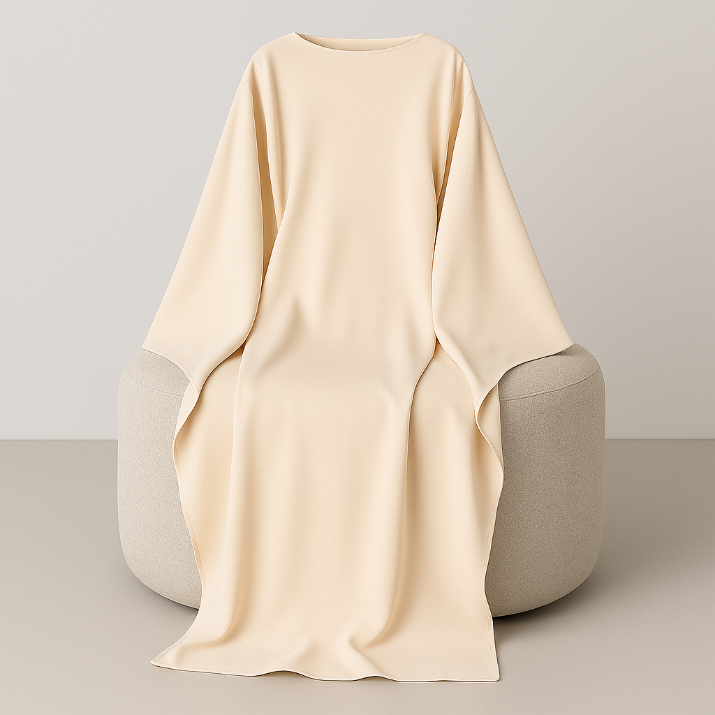 Women's Wide Cape Maxi Dress | Asymmetric Style