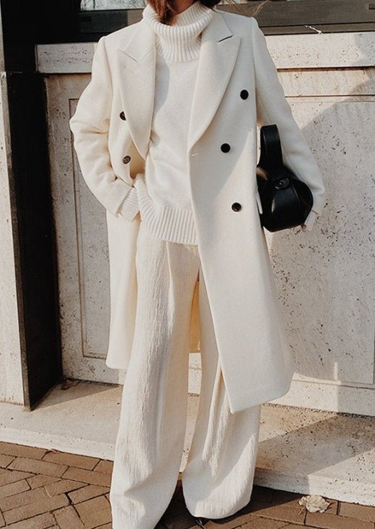 Women Long Coat | Double Breasted
