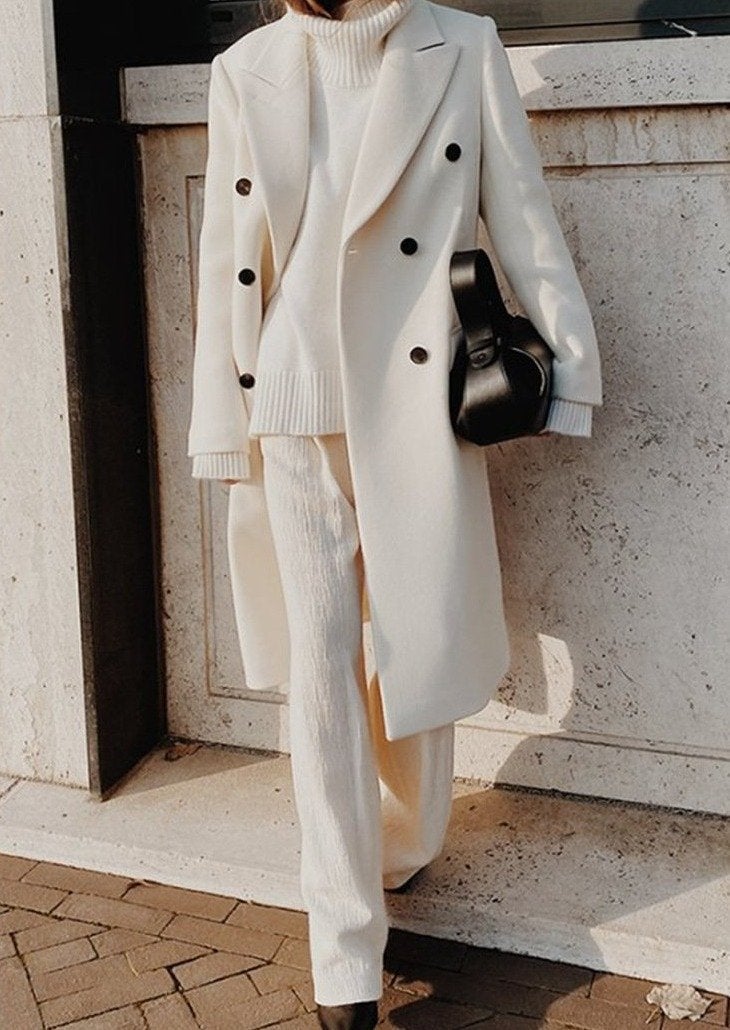 Women Long Coat | Double Breasted