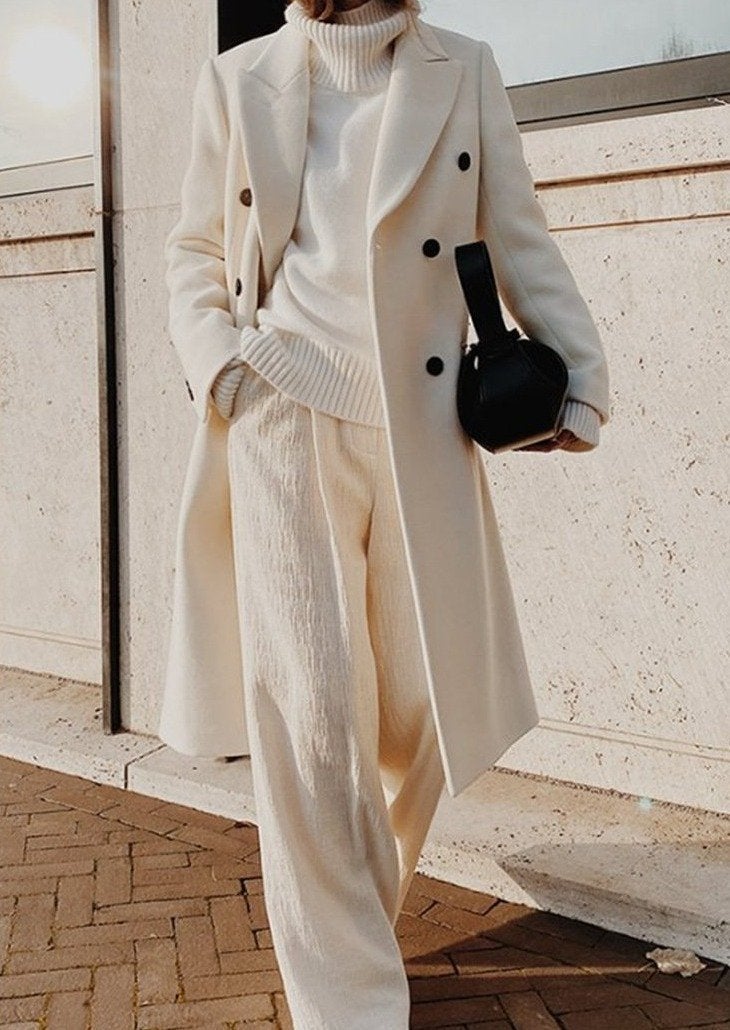 Women Long Coat | Double Breasted
