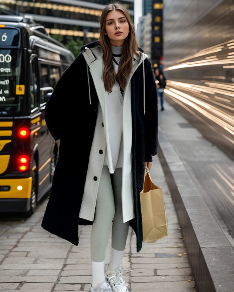 Coat | Women Hooded Long Coat | Button Front