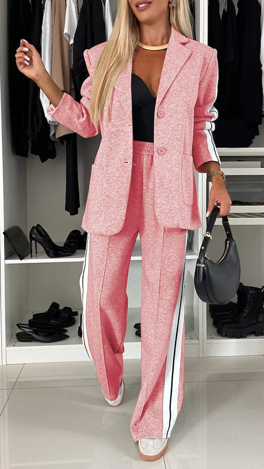 Trouser Suit For Women | Casual Stripe Design