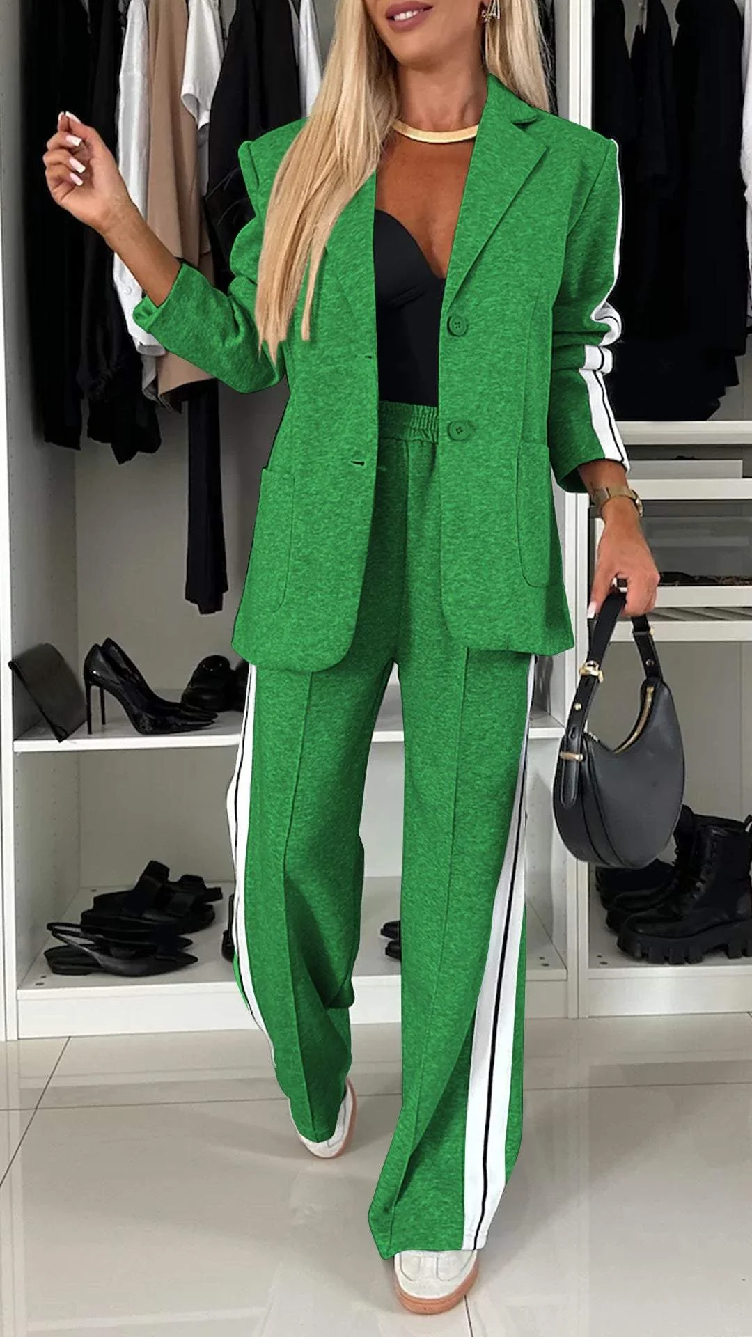 Trouser Suit For Women | Casual Stripe Design