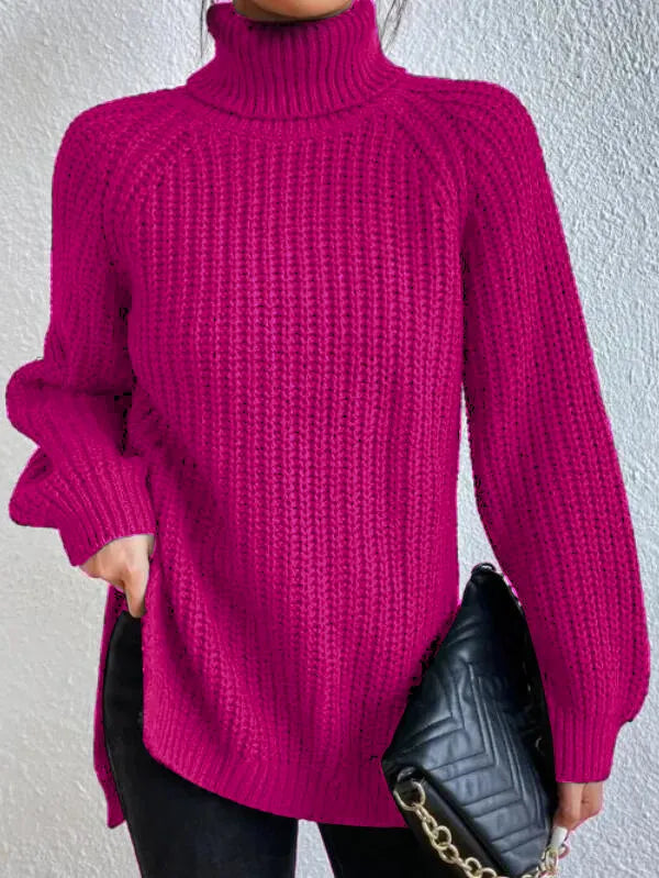 Women Knitted Turtleneck Jumper | Long Sleeve
