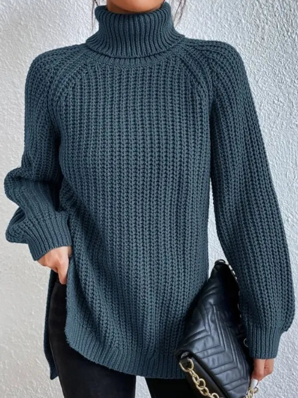 Women Knitted Turtleneck Jumper | Long Sleeve