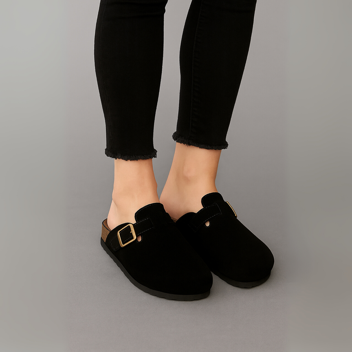 Women Buckle Comfort Slippers | Slip On Casual