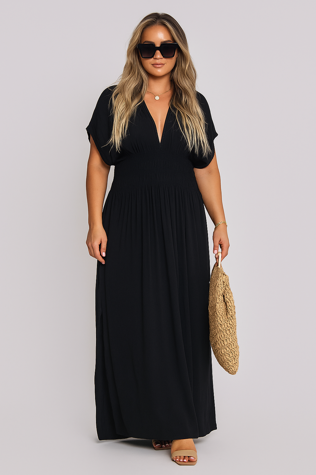 Women Smocked Maxi Dress | Flowy Fit