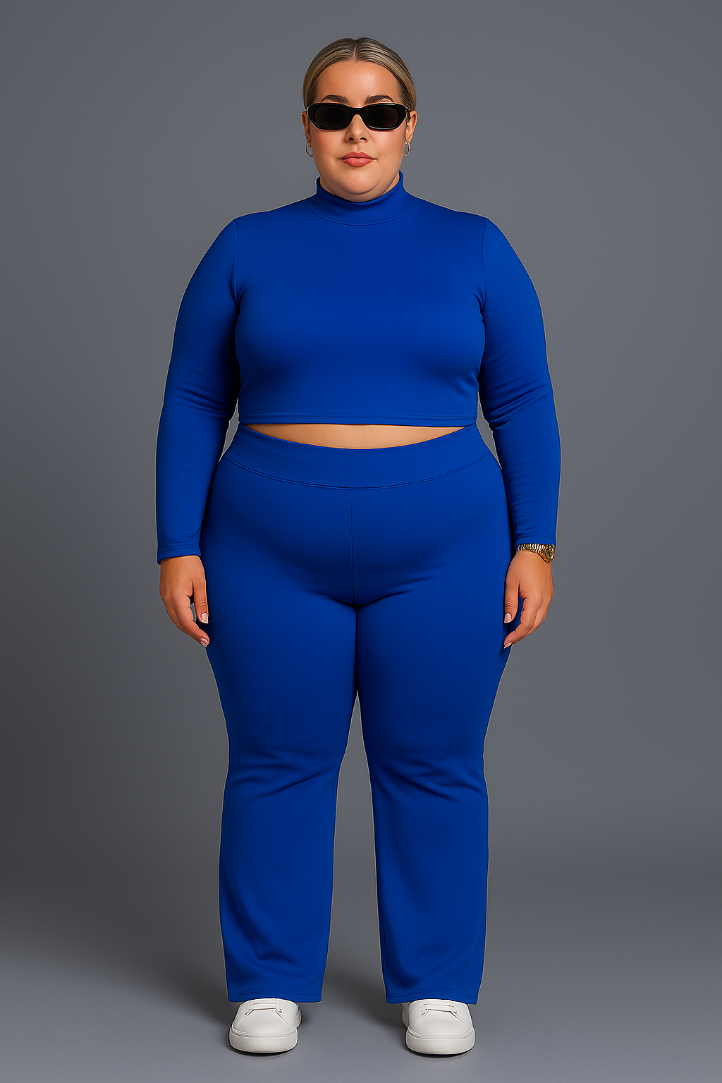 Women Two Piece Crop Top Set | High Waist