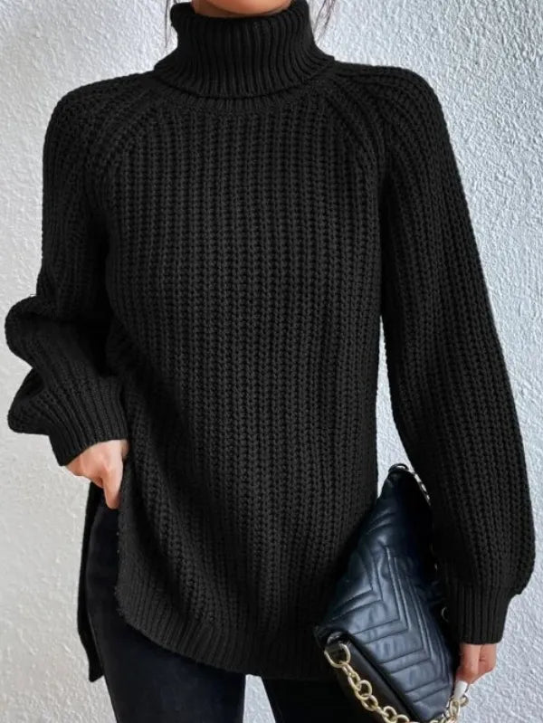 Women Knitted Turtleneck Jumper | Long Sleeve