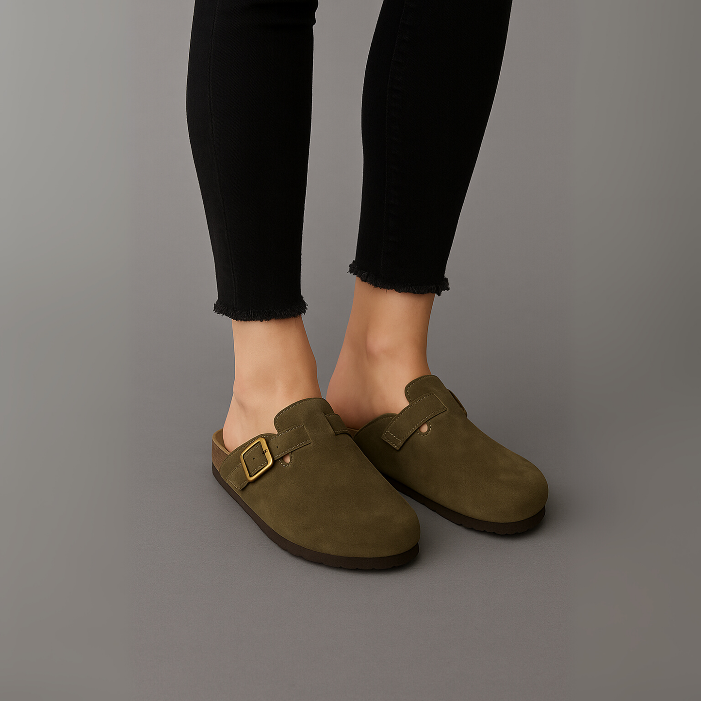 Women Buckle Comfort Slippers | Slip On Casual