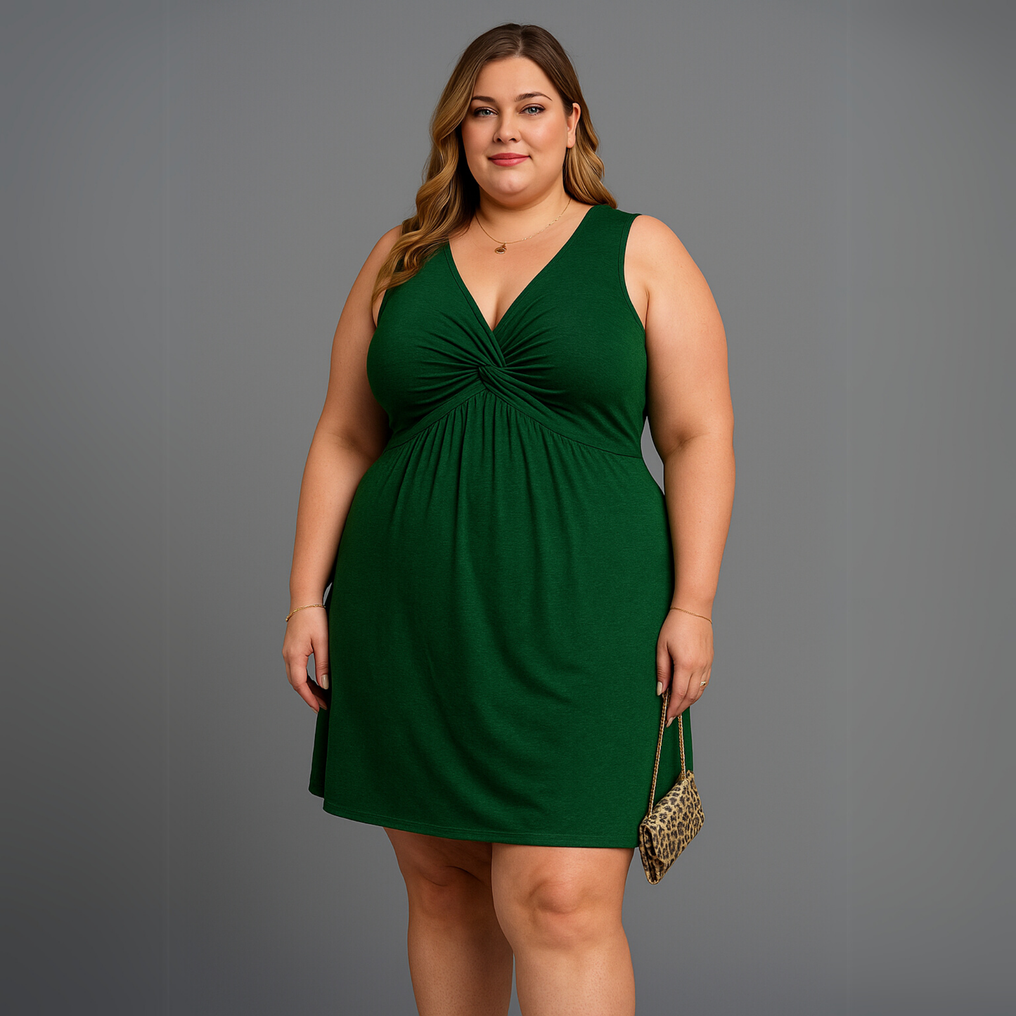 Women Sleeveless Summer Dress | V Neck Casual