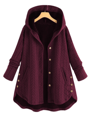 Cardigan | Women Button Front Hooded Cardigan | Casual Long Sleeve