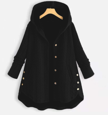 Cardigan | Women Button Front Hooded Cardigan | Casual Long Sleeve