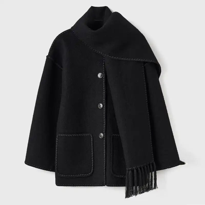 Ladies Cape Coat | With Scarf
