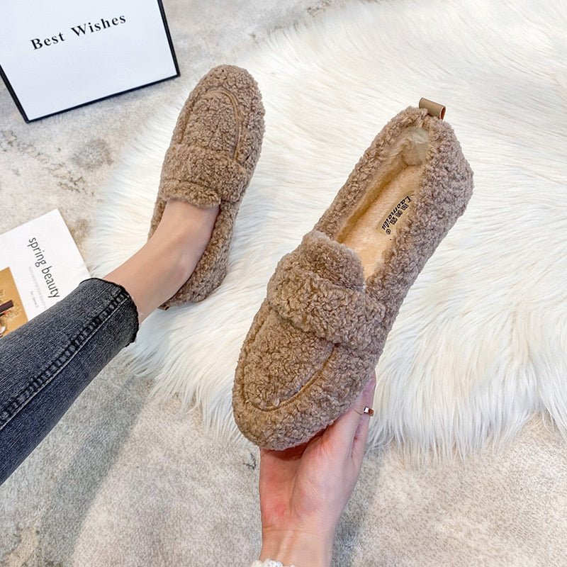 Women Slip On Loafers | Warm Lining