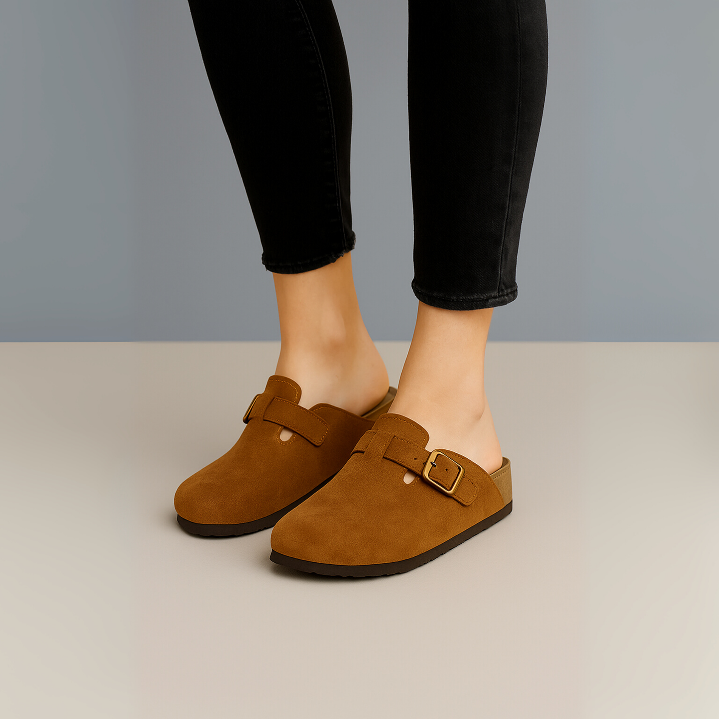 Women Buckle Comfort Slippers | Slip On Casual