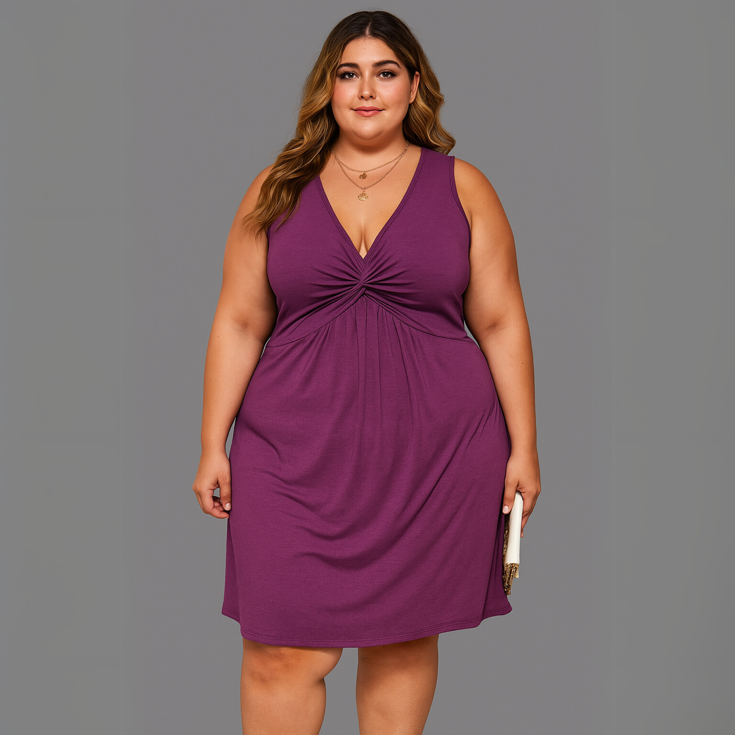 Women Sleeveless Summer Dress | V Neck Casual