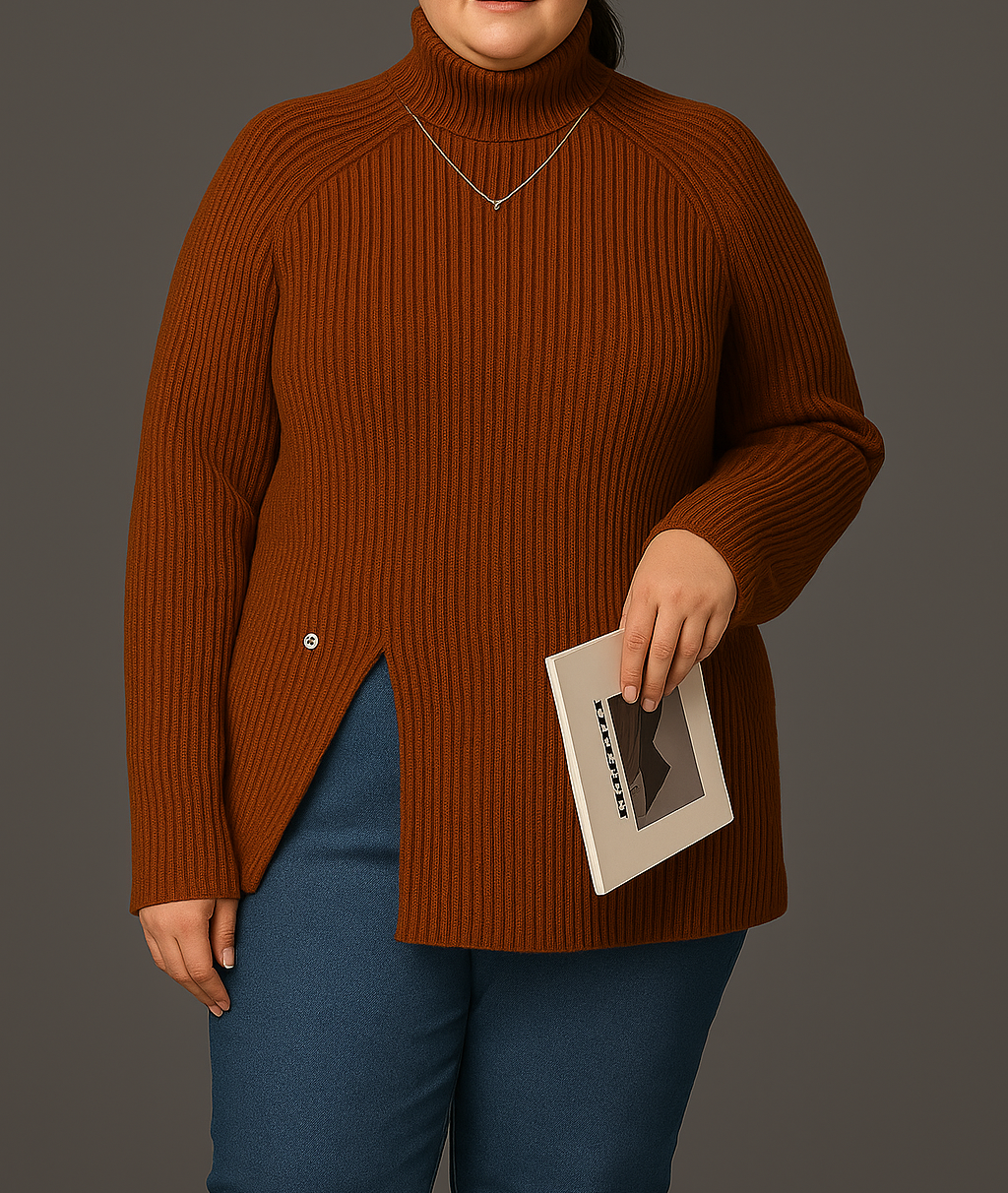 Women Ribbed Pullover | Turtleneck Longsleeve