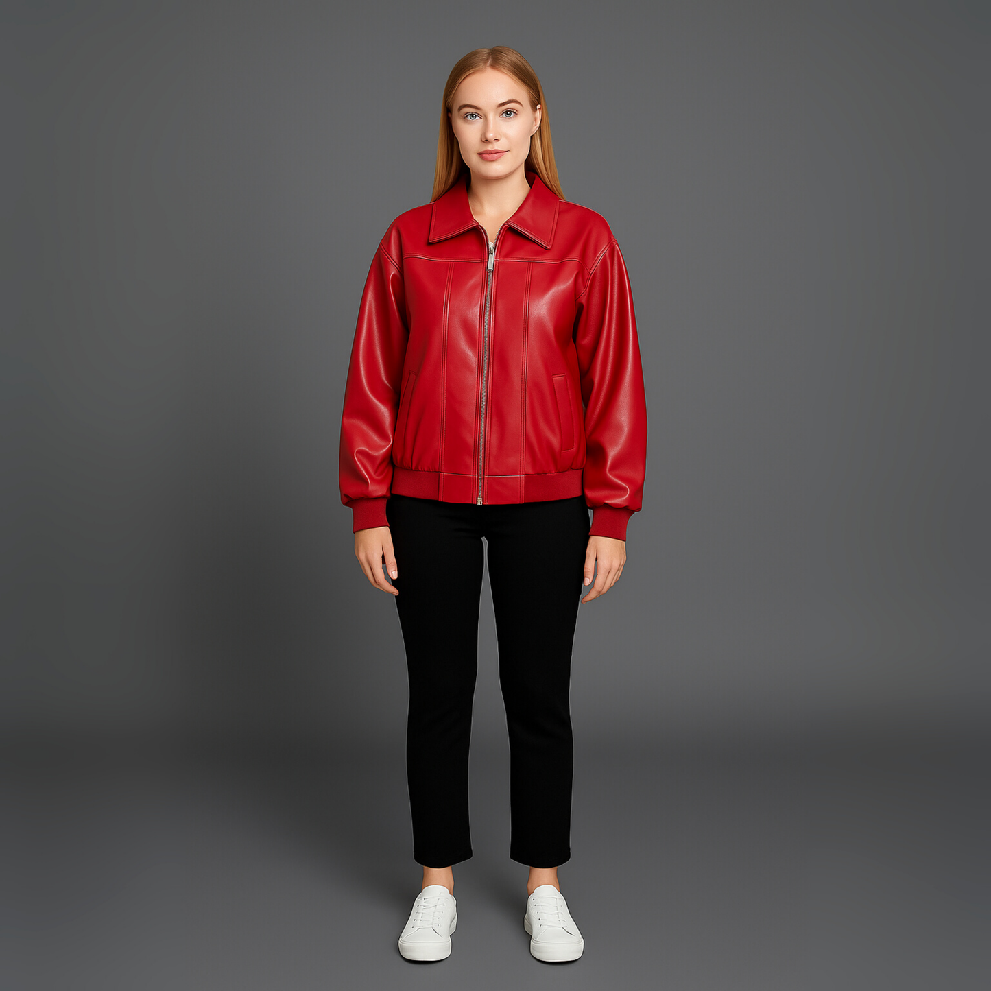 Women Oversized Zip Jacket | Relaxed Fit