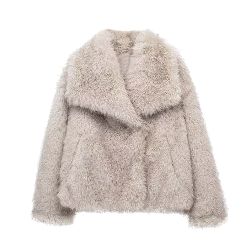 Women Cropped Jacket | Oversized Collar
