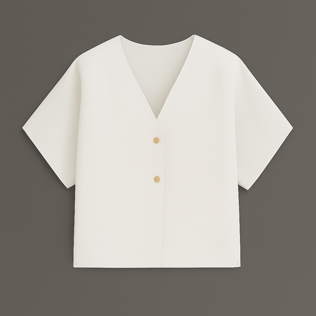 Women Two Button Blouse | Loose Fit