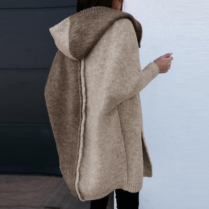 Ladies Loose Hooded Cardigan | Long Sleeves