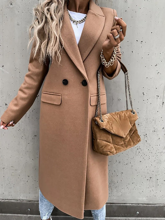Ladies Classic Coat | Button Front Long Cut