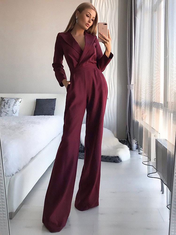 Ladies Tailored Jumpsuit | Wide Leg