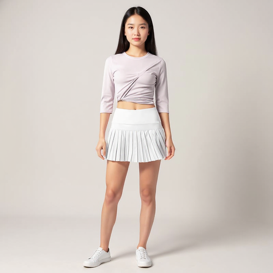 Women Pleated Sports Skirt | High Waist Stretch