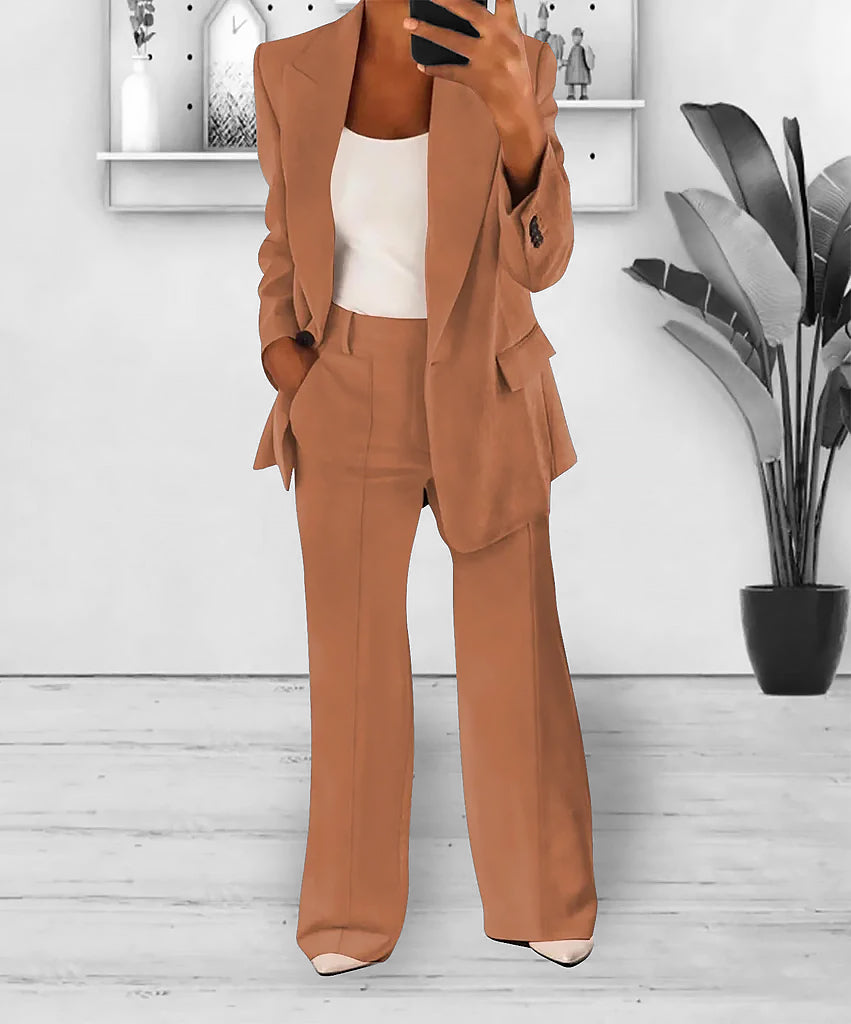 Ladies Two Piece Set with Blazer | Wide Fit
