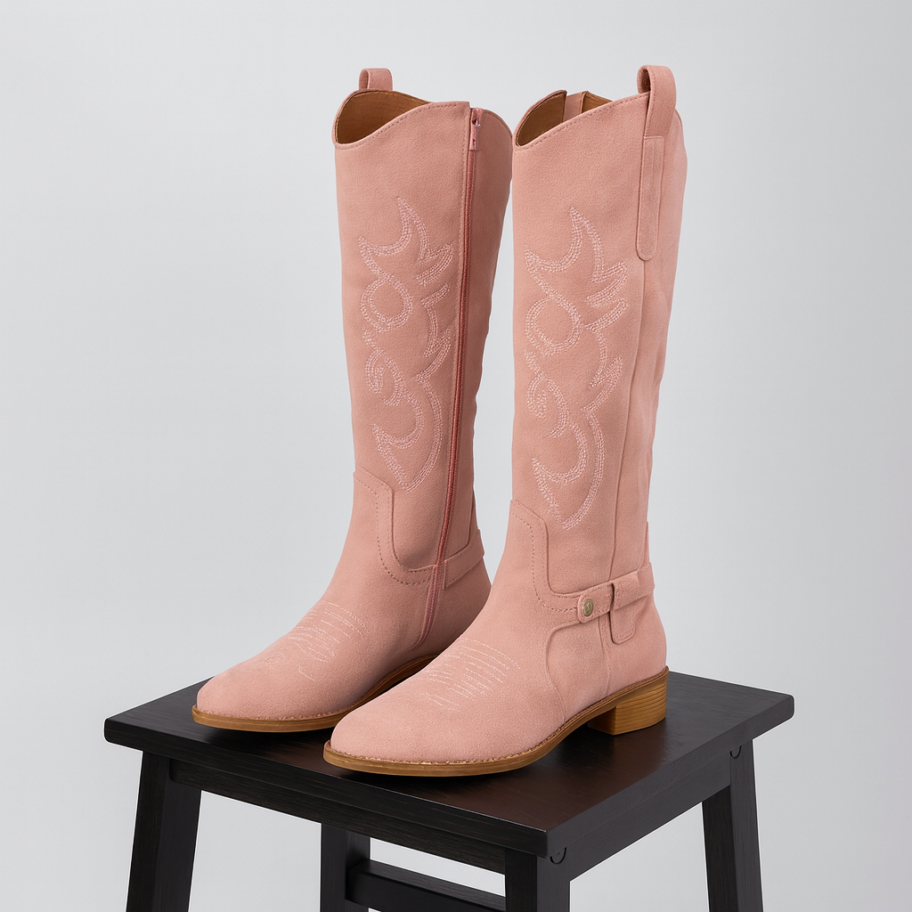 Boots | Ladies Embroidered Boots | Knee High Comfort