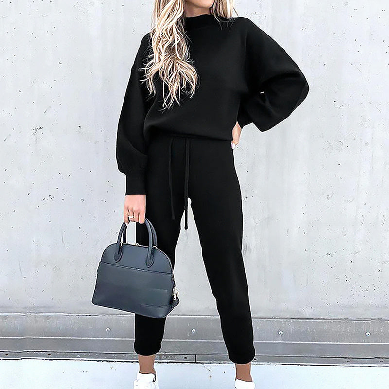 Ladies Two Piece Casual Set | Balloon Sleeve Cut