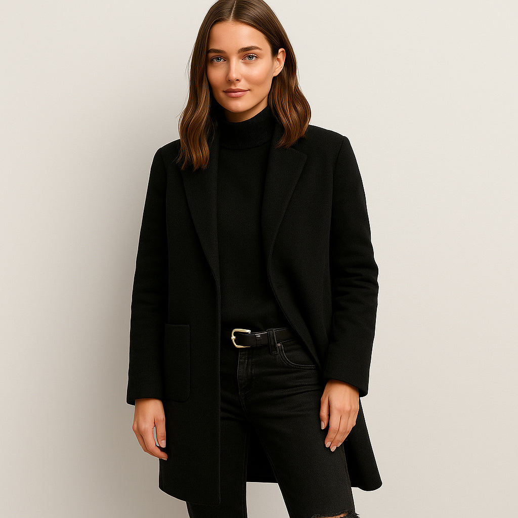 Ladies Long Transitional Coat | Classic Cut
