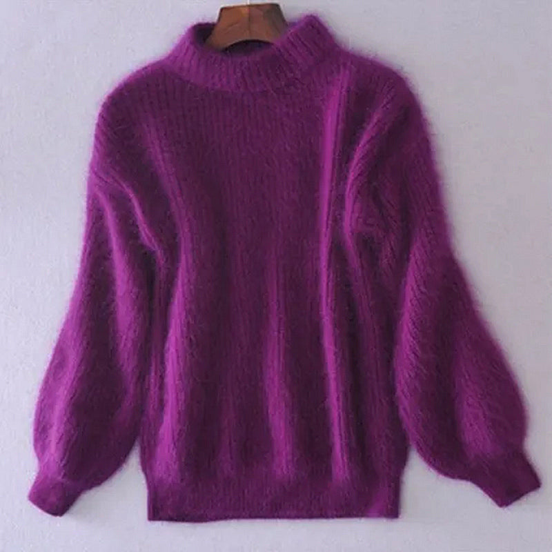 Ladies Loose Turtleneck Sweater | Wide Sleeves