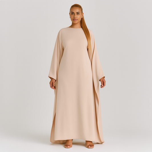 Women's Wide Cape Maxi Dress | Asymmetric Style