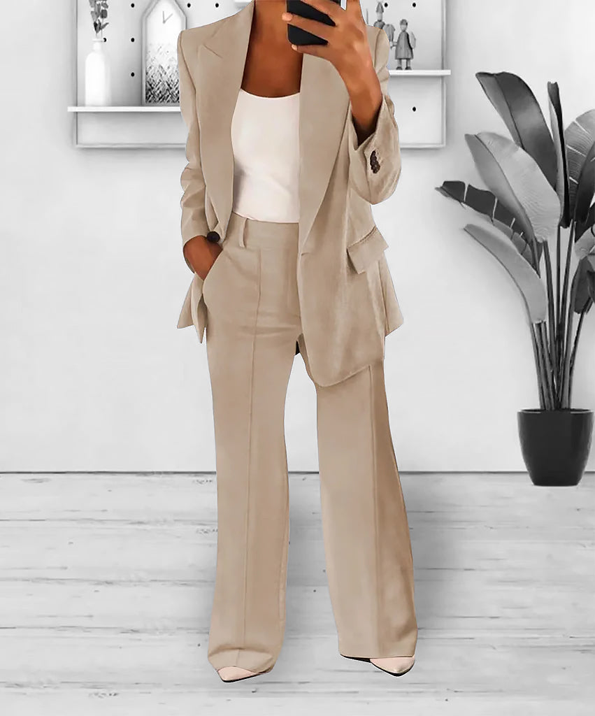 Ladies Two Piece Set with Blazer | Wide Fit