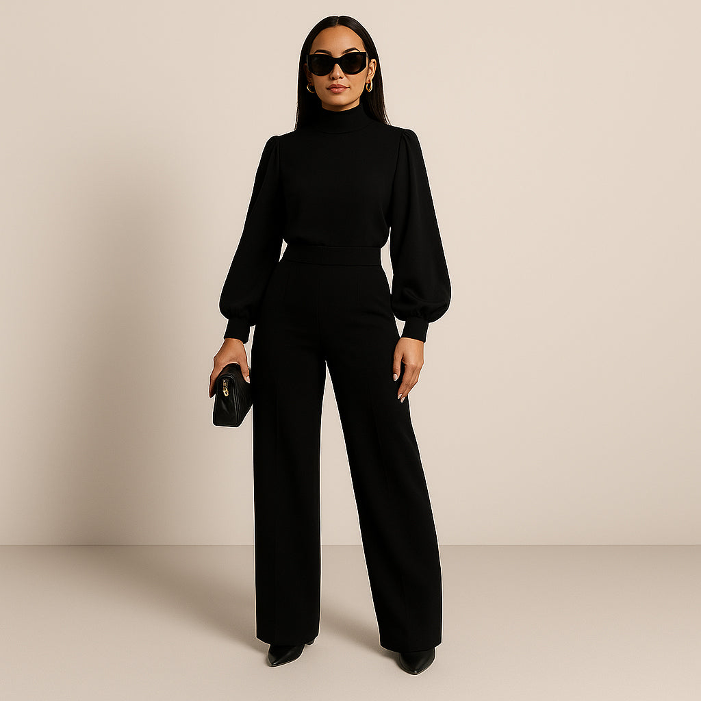 Ladies Fitted Jumpsuit | Wide Leg