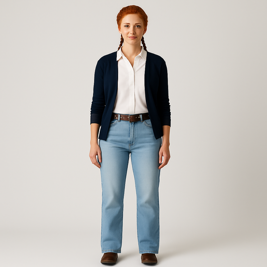 Ladies Wide-Leg Jeans | High Waist