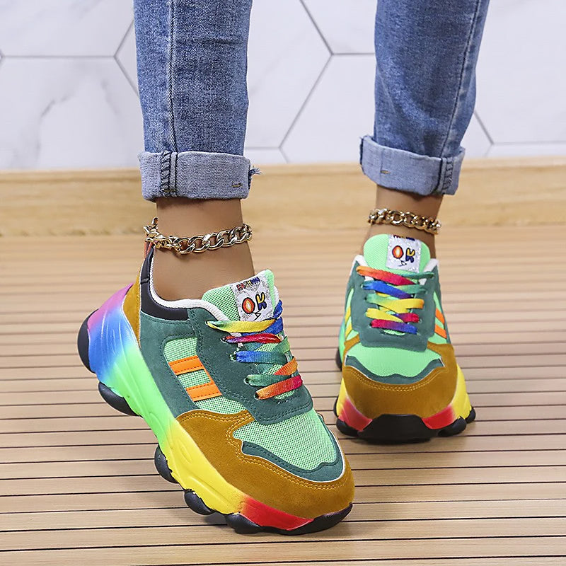 Ladies Colourful Sneakers | Cushioned Sole